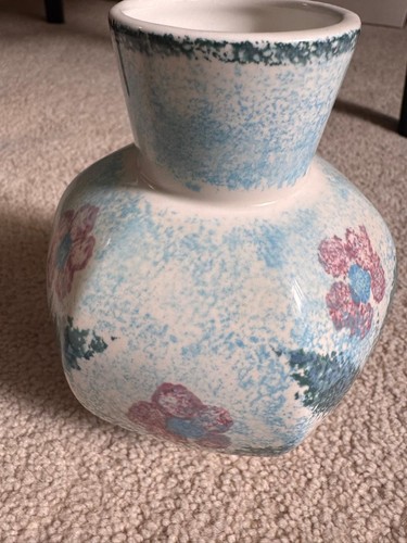 Prinknash ceramic vase blue - vase,