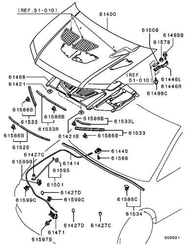 Hood bonnet clip for - hood,