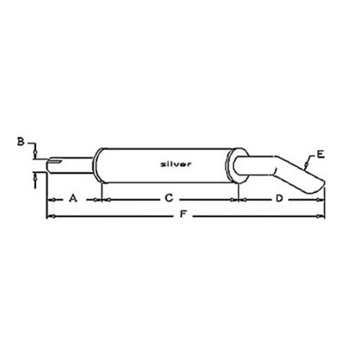 539525m1 muffler fits massey - muffler,
