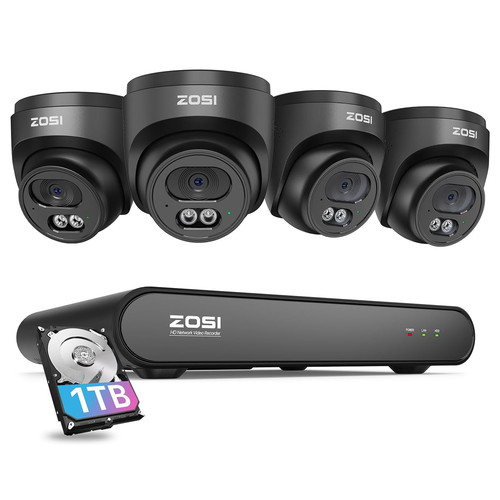 Zosi 4ch dvr 5mp poe - 4ch,
