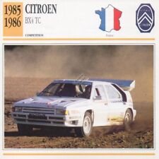 1985-1986 CITROEN BX4 TC Racing Classic Car Photo/Info Maxi Card
