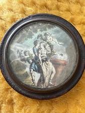 Georgian/Early Vic hand painted paper mache snuff box Erotica