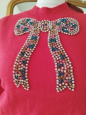 NEW RRP 119 Boden S UK 10 12 Fenella embellished BOW front stunning Xmas jumper