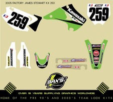 2005 Team Kawasaki Bubba Stewart Kx 125 250 Team Graphics Kit Evo Mx Decals