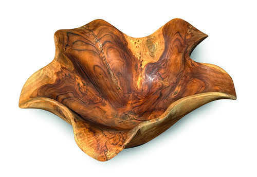 Large organic rustic bowl - rustic, 45cm