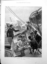 Antique Old Print Tea Stormy