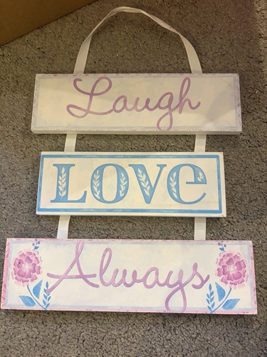 Laugh love always - laugh, wooden
