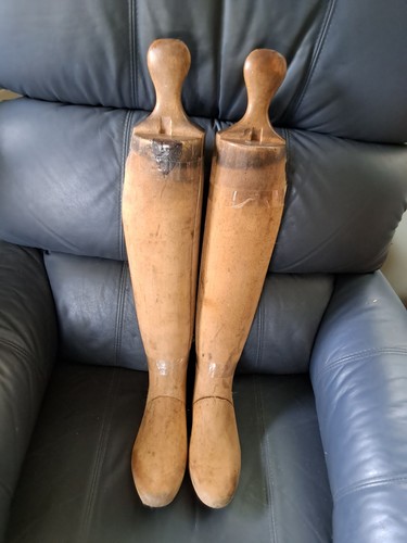 Vintage wooden riding boot - riding,