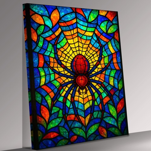 Spirder stained glass - stained, art