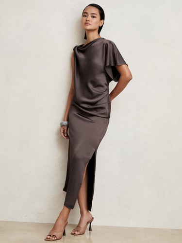 Reiss womens mauve - womens, satin
