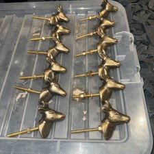 12 x Nkuku Antique Brass/Gold Coloured Stag/Deer Handles
