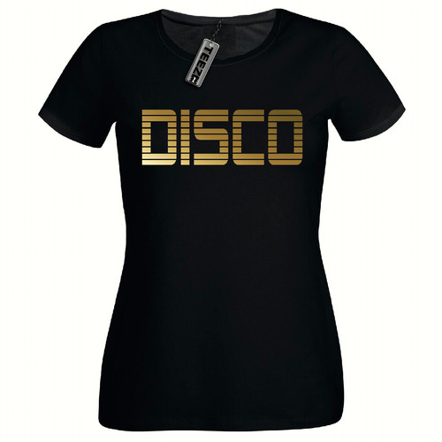 Gold disco tshirt womens - disco,