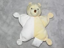 Disney Pooh comforter soft toy white blankie yellow