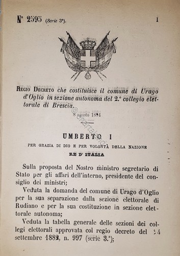 Decree kingdom italy - kingdom,