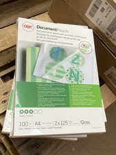 GBC A4 Gloss Document Laminating Pouches, 250 Micron, Pack of 100
