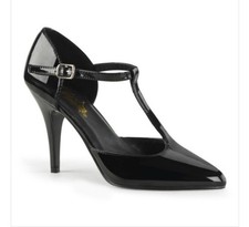 Pleaser Heel T Bar Court Shoes