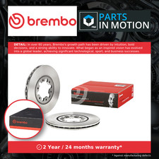 2x Brake Discs Pair Vented fits MAZDA E2200 SR2 2.2D Front 85 to 03 256mm Set