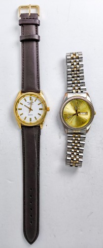 Men fluted bezel gold - men's,