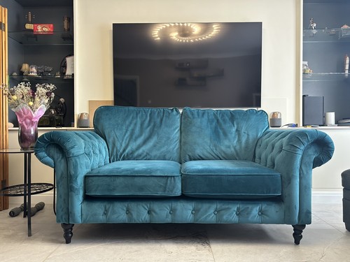 Teal velvet - (blue,