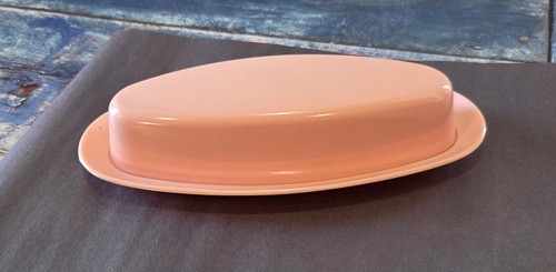 Melmac butter dish with - melmac,