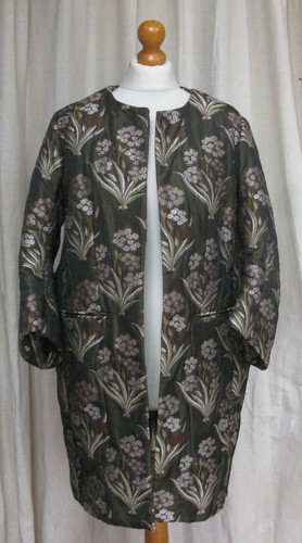 Floral brocade overcoat - floral,