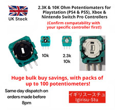 Replacement 2.3k 10k Ohm PS5 PS4 Xbox Potentiometers Analog Sticks ThumbStick