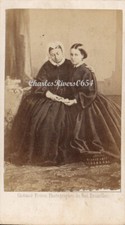 1862 BRUSSELLS CDV QUEEN VICTORIA & PRINCESS HELENA AUGUSTA ROYALTY #D1072