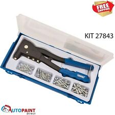 DRAPER TOOLS HAND POP RIVETER RIVETING GUN KIT WITH 100 ASSORTED RIVETS 27843 SO