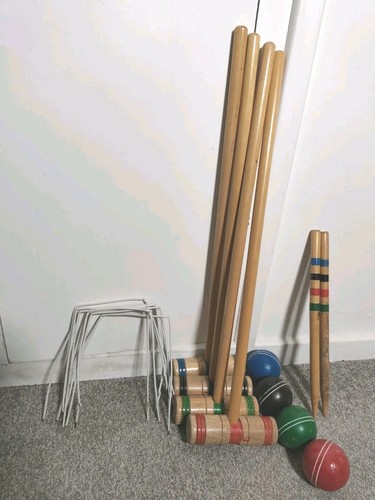 Wooden croquet set - croquet,