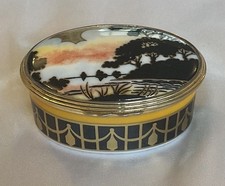 Small trinket box Art Dec "Morning River" - 250th anniversary of Royal Worcester