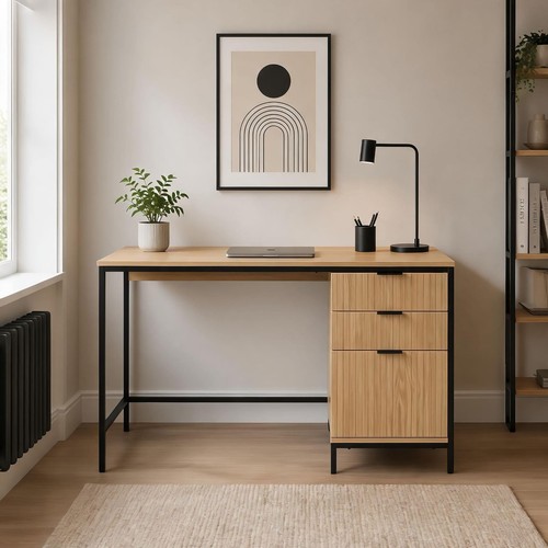 Wisbech drawer desk oak - wisbech,