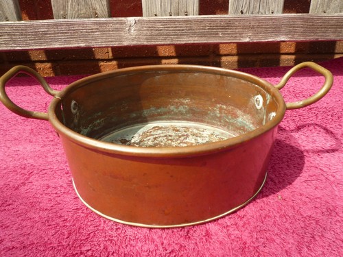 Vintage copper oval - copper,