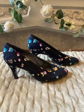 Vintage original Christian Dior floral shoes size 7.5