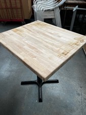 Solid Beech Butchers Block Table Restaurant Cafe Bar Pub Bistro