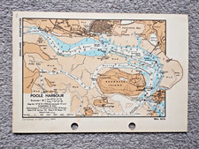 Poole Harbour - 1944 Vintage Admiralty Royal Navy Map