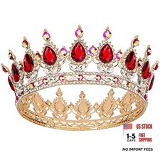  Gold Crown for Women Red