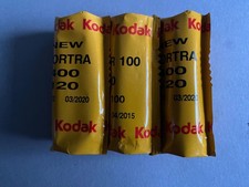 3 x 120 rolls of Kodak Portra 100 Colour Print Film - expired 2015/2020