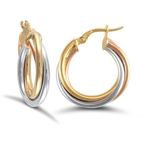 Creole earrings yellow - creole,