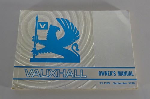 Owner manual vauxhall - manual,