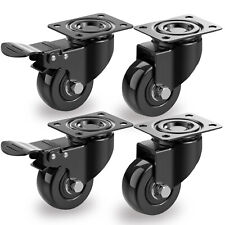 4 X Heavy Duty Swivel Castor Wheels Trolley 50mm Furniture Casters Rubber 200kg