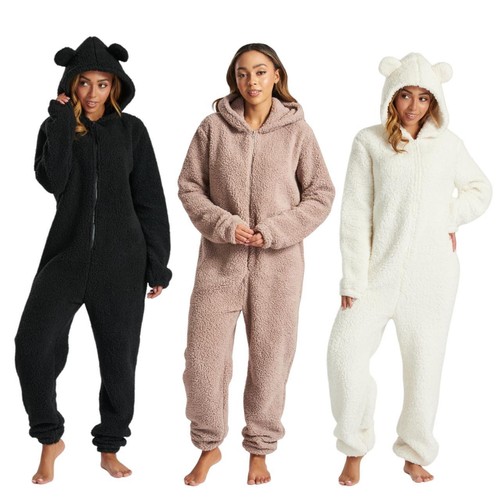 Fleece teddy bear 1onesie - bear,