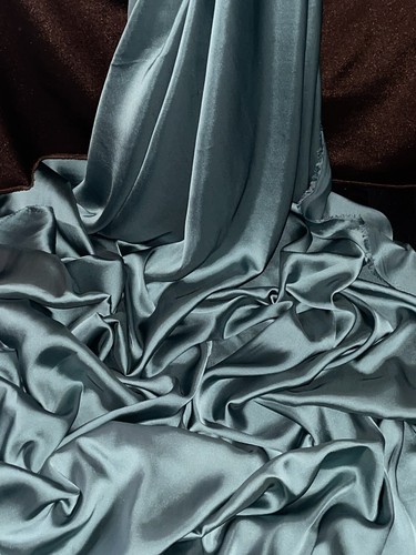 Turquoise green satin - ,