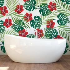 Large Tropical Flower & Leaves