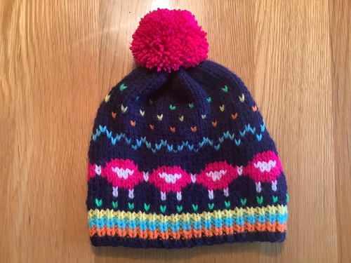 Adult hand knitted sheep - adult,