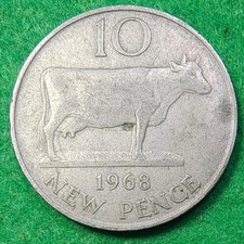 1968 Guernsey 10p Ten Pence