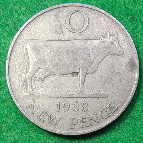 1968 guernsey 10p ten - guernsey,