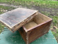 VINTAGE Handmade Wooden Box -