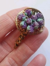 Vintage Gold Tone Bouquet Of