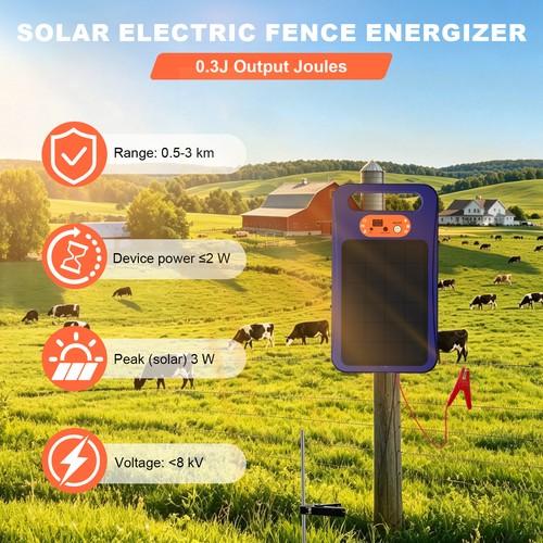 Solar electric fence charger - electric,