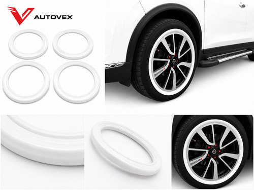 White wall tyre inserts - white,